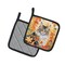Edge Collections - Multicolor - Fall Cats Decorative Kitchen Pot Holders Pair - 2 Piece